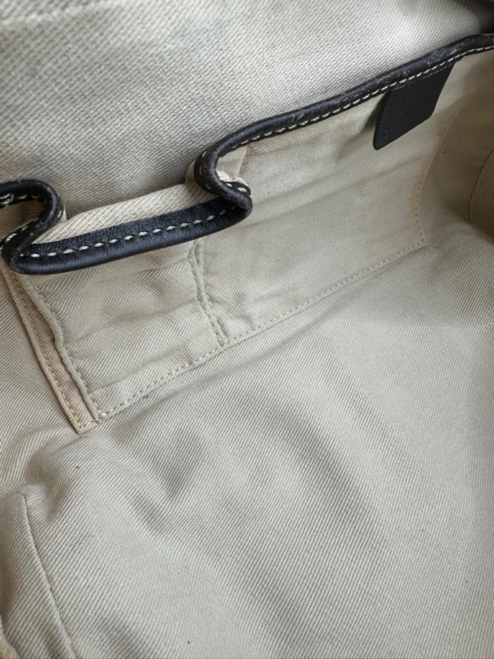 Celine Cream and Brown Monogram Top Handle Bag with Branded Scarf - Picture 7 of 13